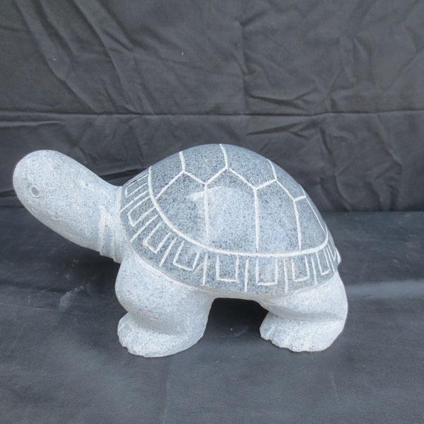 SALE【不老長寿】天然石ブルーグリーンアパタイト　海亀さんの彫刻品 亀 カメ 全長30cm かめ 置物 彫刻品 長寿 祝い 手作り 青御影石