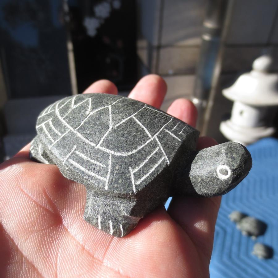 亀の親子　陶器　手作り 亀の親子陶器手作り