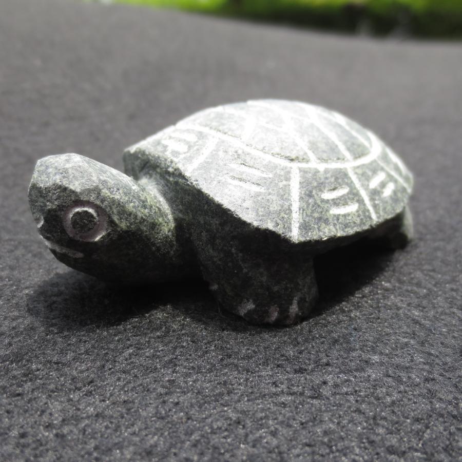 緑カメ Turtle-s 亀 かめ の置物 ペーパーウェイト おしゃれ 文鎮 天然