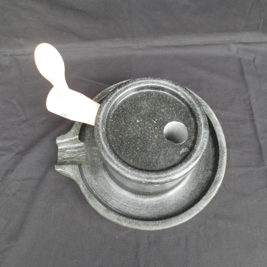 石臼 16型（いしうす） ひき臼 （ひきうす） 青御影石612 上臼径