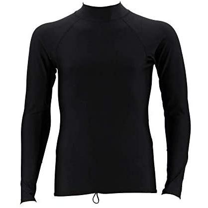 気質アップ 長袖 モックネック 水着 三愛水着楽園 メンズ L Bl ブラック ラッシュガード トップス メンズ Cms Verygoodlight Com