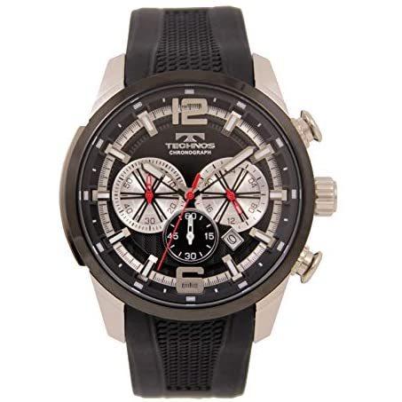 贅沢屋の [テクノス] (ブラック) ブラック メンズ T8A81BB 腕時計 腕時計
