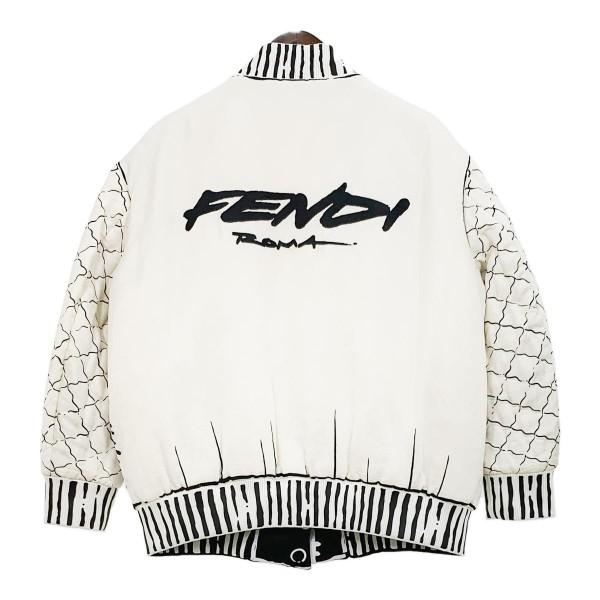 FENDI Joshua Vides リバーシブル 中綿 ジャケット ブルゾン ペイント 