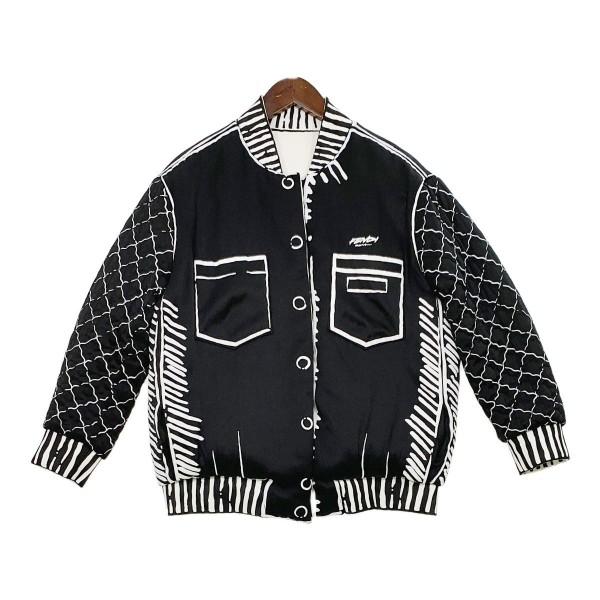 FENDI Joshua Vides リバーシブル 中綿 ジャケット ブルゾン ペイント 