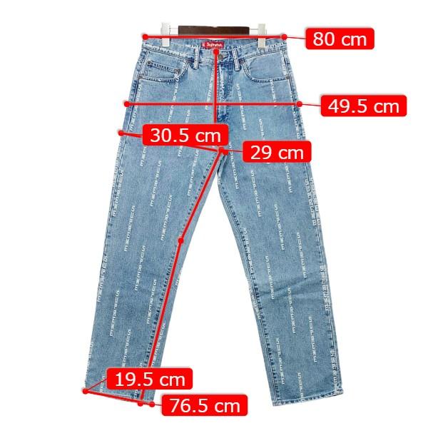 Supreme 20AW Logo Stripe Jacquard Regular Jean 美品 ロゴ