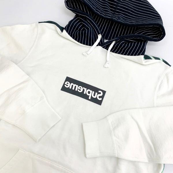 Supreme COMME des GARCONS SHIRT 14SS Box Logo Pullover Hoodie 反転ボックスロゴ 切替 パーカー フーディー シュプリーム ギャルソン スウェット DM7714■｜sunstep｜03