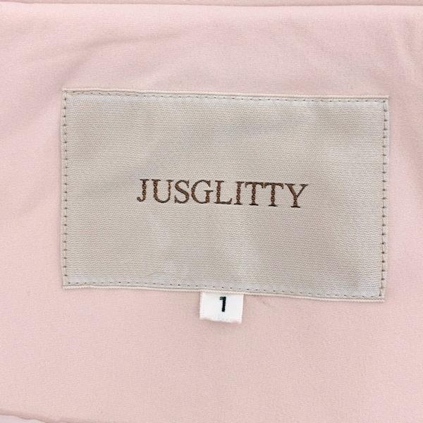 ジャスグリッティー　撥水ロングフードブルゾン　S　薄ピンク JUSGLITTY - ☆美品☆ジャスグリッティー☆撥水ロングフードブルゾン