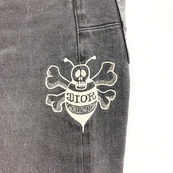 Christian Dior Stussy 蜂 ロゴ 刺繍 デニムパンツ 013DS01DY988 