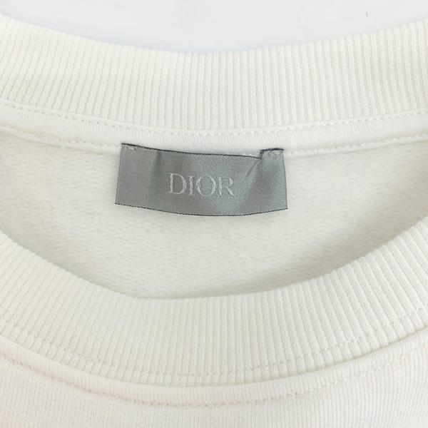 ディオール ショーン ステューシー BEE 蜂 刺繍 クルーネック スウェット トレーナー 裏起毛 メンズ Sサイズ ホワイト DIOR SHAWN STUSSY トップス DM8846■｜sunstep｜03