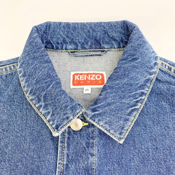 KENZO ケンゾー ボケ フラワー 刺繍 デニムジャケット 美品 ジージャン ロゴ Gジャン 古着 メンズ Mサイズ インディゴ ブルゾン DM8095■｜sunstep｜06