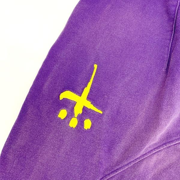 新品】CVTVLISTカタリストロゴ刺繍ブリーチ加工サルエルスウェットパンツ1