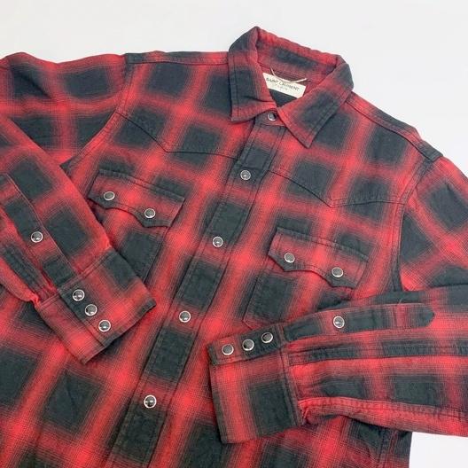 SAINT LAURENT サンローランパリ チェック シャツ ウエスタン SAINT LAURENT サンローランパリ チェック シャツ ウエスタン