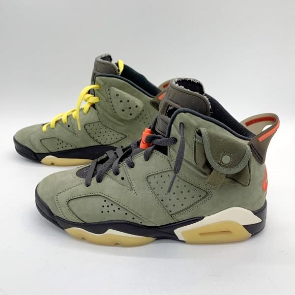 NIKE TRAVIS SCOTT AIR JORDAN 6 美品 スニーカー ハイカット CACTUS JACK トラビス・スコット CN1084-200 箱付き メンズ 27.5cm カーキ ナイキ 靴 DF8955■｜sunstep｜04