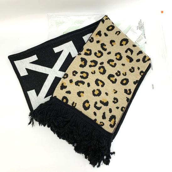 OFF-WHITE オフホワイト ARROWS レオパードマフラー　限定品 OFF-WHITE オフホワイト ARROWS レオパードマフラー限定品