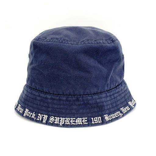 Supreme Embroidered Brim Crusher ロゴ バケハ ハット 帽子 バケット 