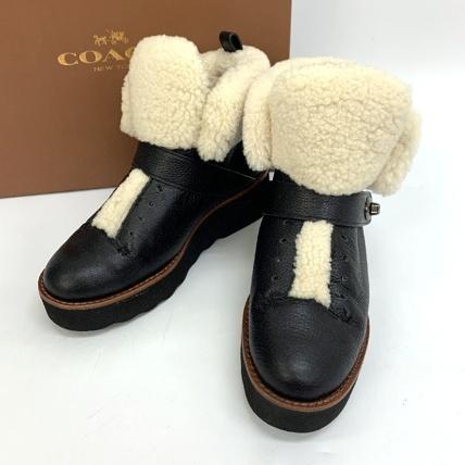 COACH Q7800 A00564 アーバンハイカーブーツ レザー ボア ショート丈 