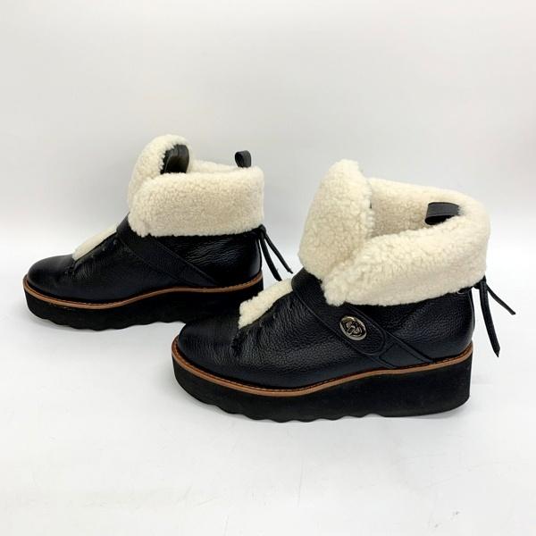 COACH Q7800 A00564 アーバンハイカーブーツ レザー ボア ショート丈 