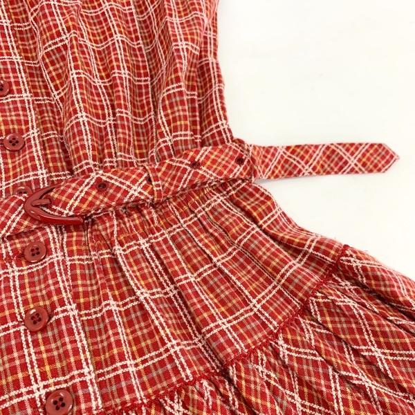 PINK HOUSE ティアード ワンピース PO154FA03 美品 チェック ロング 