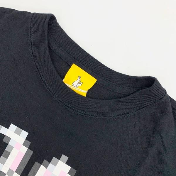 FR2 梅 Pixel Art T-shirt ロゴ プリント Tシャツ 半袖 カットソー ラビット 付属品付き メンズ Lサイズ ブラック エフアールツー トップス DM11468■｜sunstep｜05