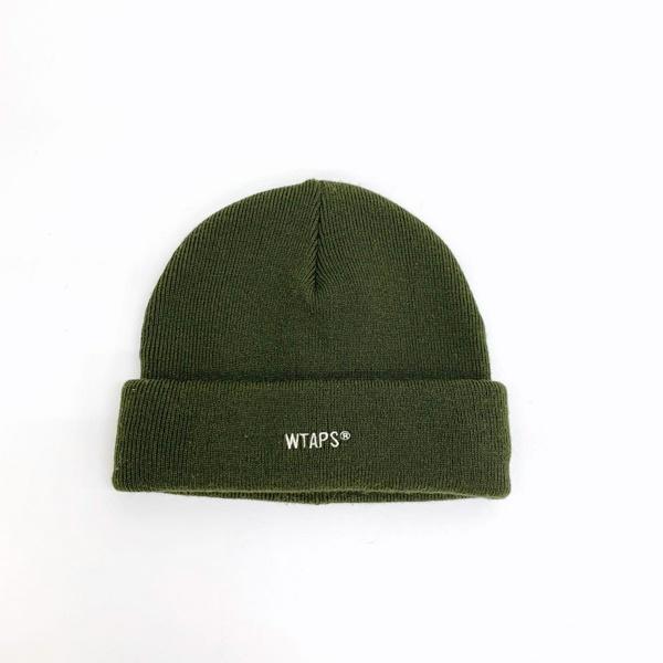 ラスト1 Wtaps Beanie 04 Green ダブルタップス ビーニー WTAPS（ダブルタップス） ニット帽 ビーニー ニットキャップ 刺繍