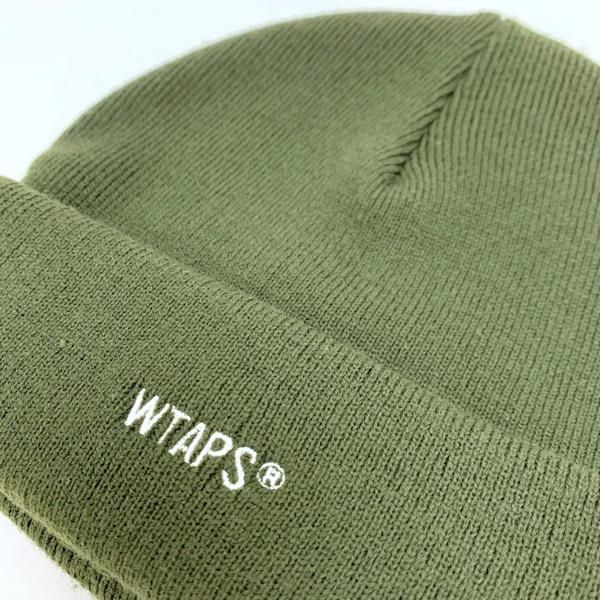 WTAPS ニット帽 ビーニー ニットキャップ 刺繍 202MADT-HT04 ネイバーフッド  男女兼用 日本製 カーキ ダブルタップス 帽子 DF10069■｜sunstep｜02