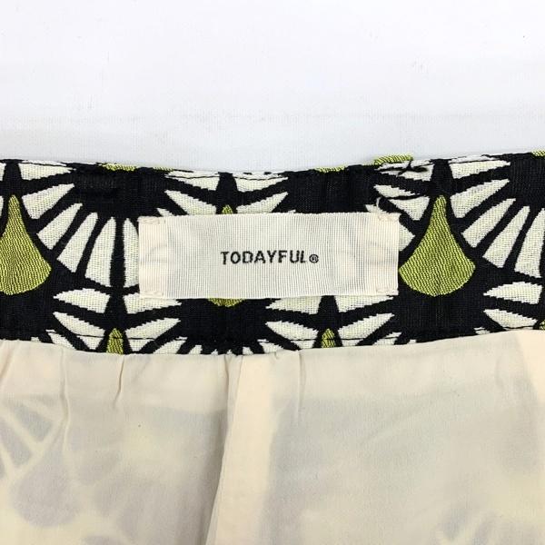 TODAYFUL ジャガード スリット トラウザーパンツ 12020706 美品 ボトム