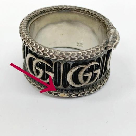 GUCCI グッチ ダブルG スネーク ヘビ ワイド リング 指輪 ジュエリー 