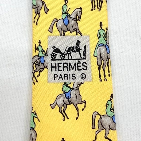 HERMES（エルメス） ネクタイ 7599 美品 レギュラータイ シルク ホース