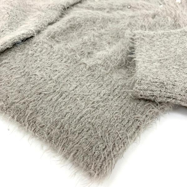 CELFORD シャギーミックスエムベリシュメントカーディガン　ホワイト CELFORD シャギーミックスエムベリシュメントカーディガン