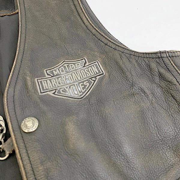 Harley Davidson ハーレーダビッドソン RIVAL レザー ベスト 本革 