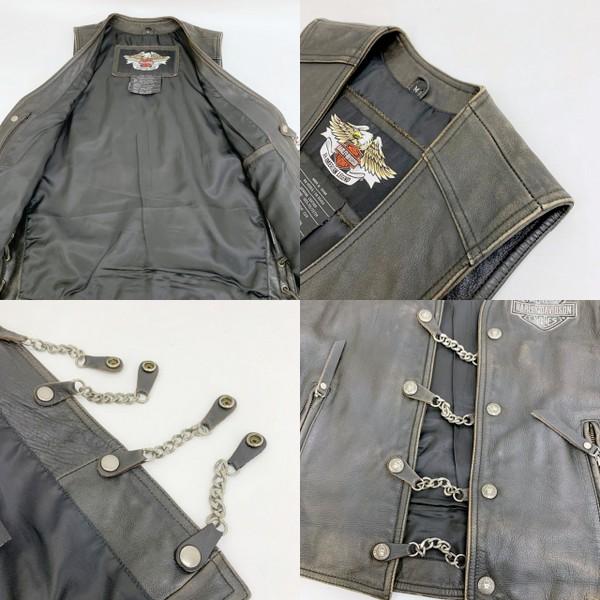 Harley Davidson ハーレーダビッドソン RIVAL レザー ベスト 本革 