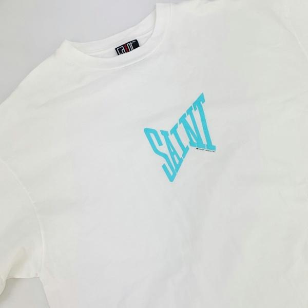 SAINT Mxxxxxx セントマイケル 24SS SS TEE RIBON ロゴプリント T 