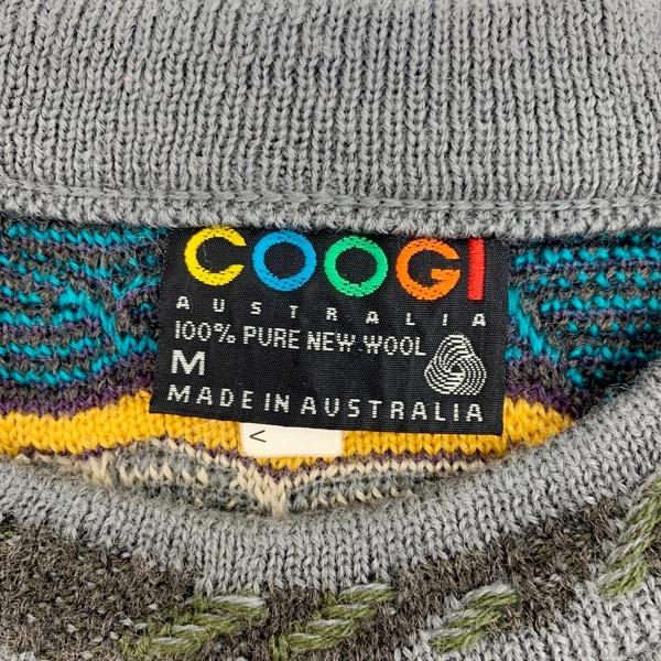 COOGI ニットジップブルゾン Mサイズ 100%ウール