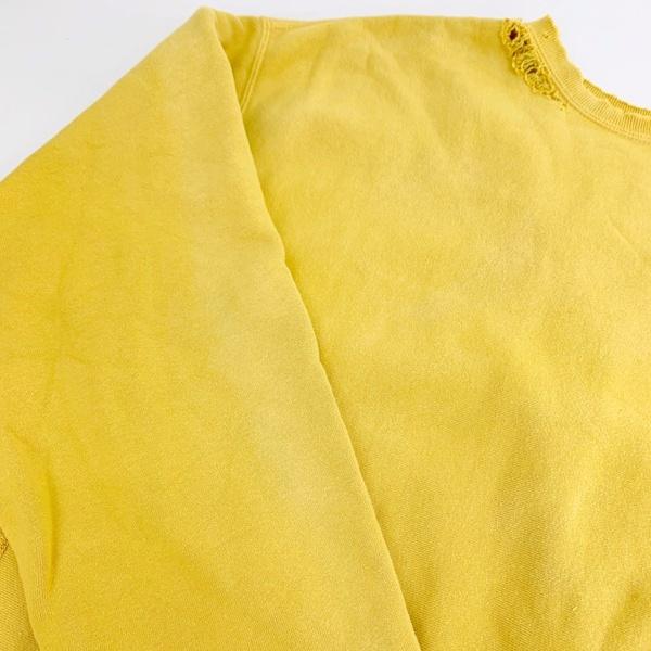 シャツ アンセルム DYED DAMAGE SWEAT SHIRT クルーネック スウェット 
