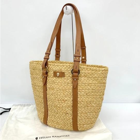 HELEN KAMINSKI ブラウン トートバッグ　かごバッグ Helen Kaminski HELEN KAMINSKI CASSIA S 正規品 スリランカ製