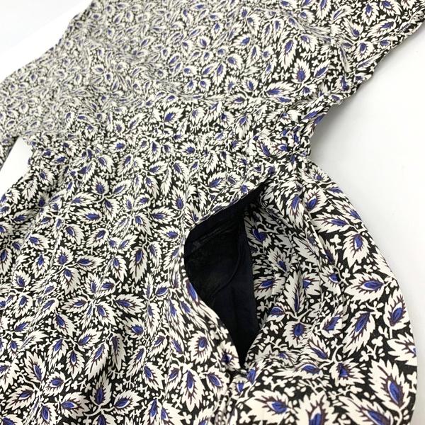 ソレイアード SOULEIADO 刺繍ロングワンピース ホワイト×ブルー M〜L SOULEIADO（ソレイアード）の「EMBROIDERY ボリュームスリーブ