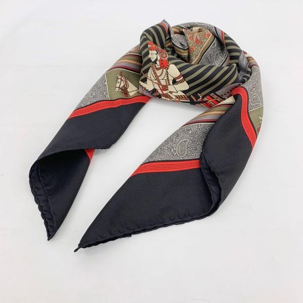 【値下げ】LOEWE ペイズリー柄大判ストール LOEWE（ロエベ） スカーフ ストール 騎士 馬 総柄 ペイズリー 美品