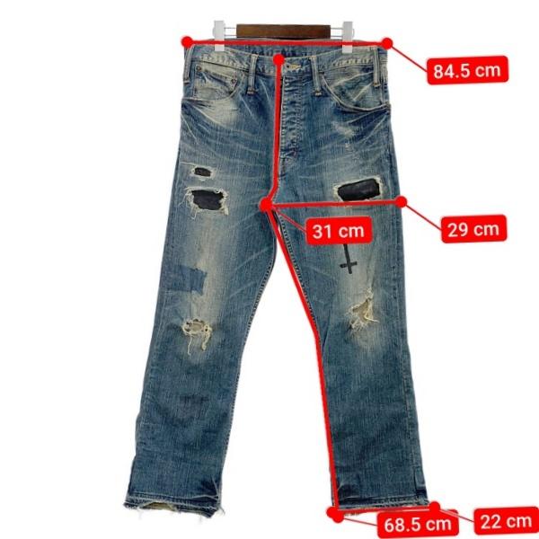 L.G.B. クロスダメージデニムパンツ