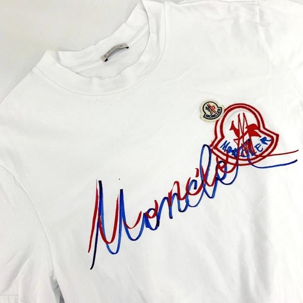 ★モンクレール MONCLER ロゴプリント 半袖 白 8390T MONCLER モンクレール 半袖 Tシャツ 8C00027 8390T メンズ
