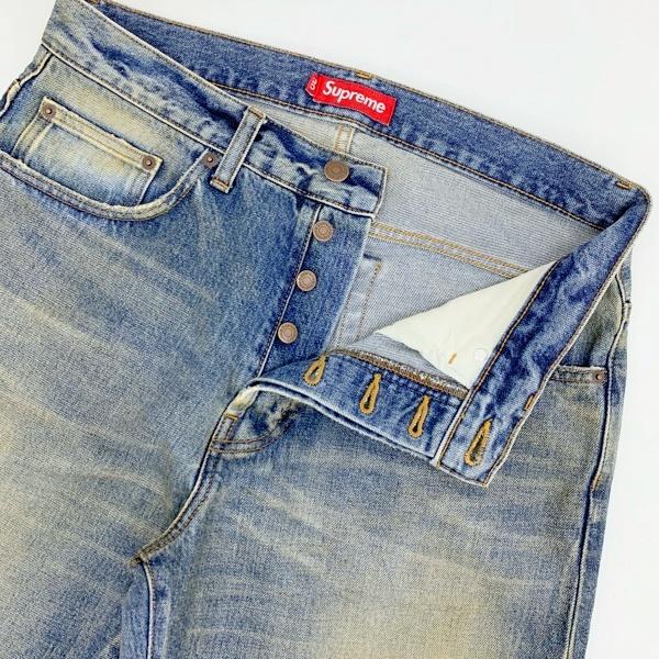 Supreme Distressed Loose Fit Selvedge Jean ディストレス Supreme Distressed Loose Fit Selvedge Jean ディストレス