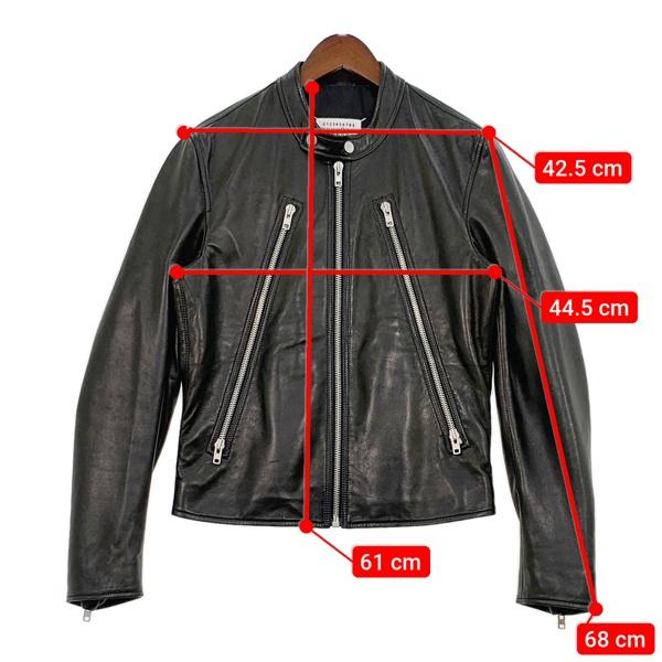 Maison Margiela 19AW LEATER RIDERS JACKET 八の字 シングル ジップ  