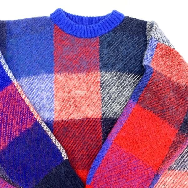 sacai Sacai plaid Knit 22-02858M 22AW ニット セーター クルー sacai Sacai plaid Knit 22-02858M 22AW ニット セーター クルー