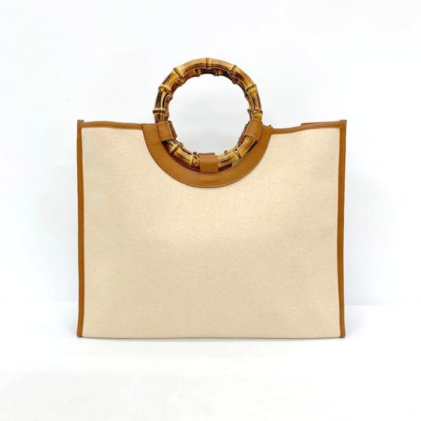 arron（アローン） バンブー キャンバス トートバッグ カバン 美品 