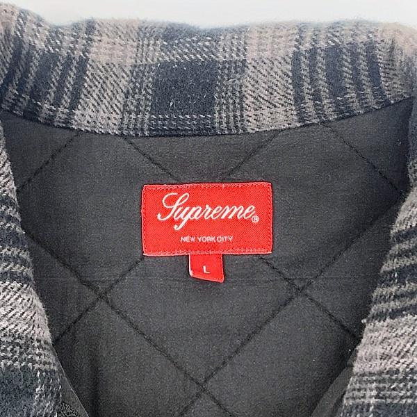 Supreme Quilted plaid zip up shirt ジップアップ キルティング Supreme Quilted plaid zip up shirt ジップアップ キルティング