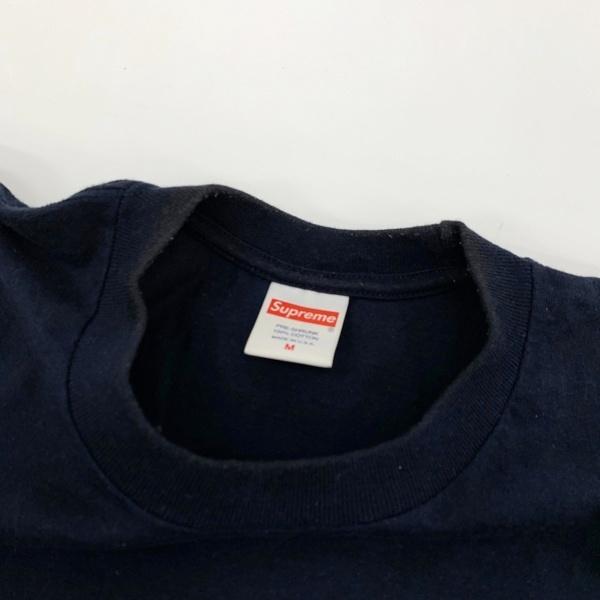 supreme cross box logo Tシャツ ネイビー mサイズ