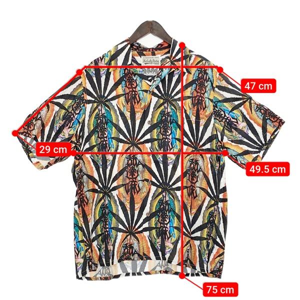 WACKO MARIA BAD POOL 舐達麻 アロハシャツ 美品 半袖 オープン WACKO MARIA BAD POOL 舐達麻 アロハシャツ 美品 半袖 オープン