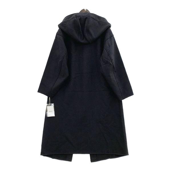 FASHIRU ウール ロングコート 美品 0816005-BK フード付き FASHIRU ウール ロングコート 美品 0816005-BK フード付き