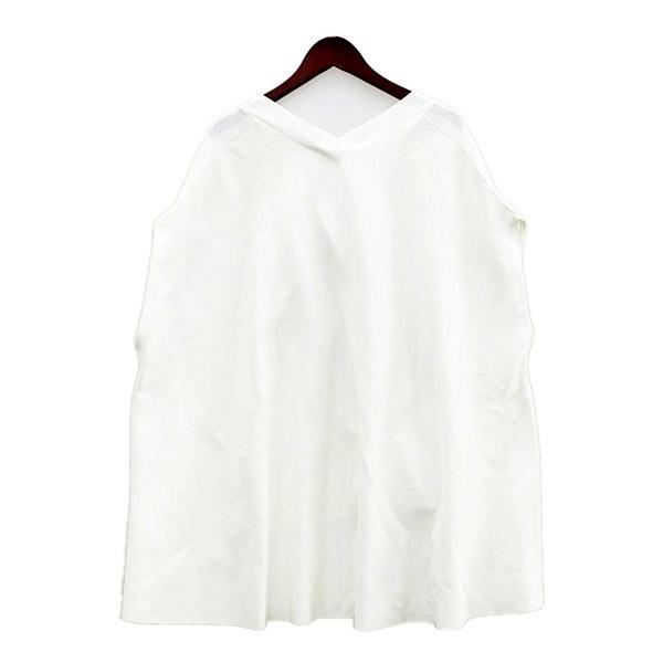 ADORE(アドーア) チュニック サイズ38 M レディース美品  - 531-2170515 白 半袖/ドライストレッチフリルヘムトップス ADORE - ADORE アドーア 春夏 リネン♪ 5分袖 ジップ プルオーバー