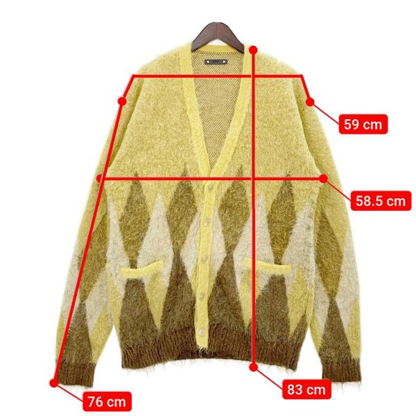 MINEDENIM ブラウン アーガイル柄カーディガン 【公式通販】