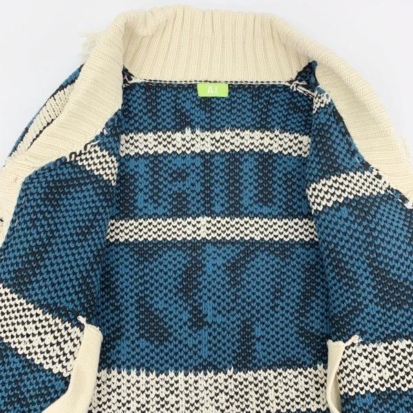 Anui（アニュイ） アートロゴ カウチン カーディガン ニット セーター